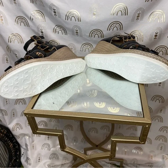 Chic Black Strappy Wedge Sandals - Picture 9 of 12